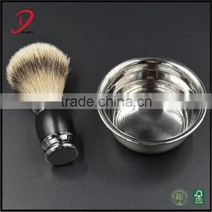 New Product Badger Shaving Brush and Shaving Soap Bowl,metal Barber Shaving Set thumbnail-3