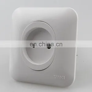 Yaki Hot Selling Fashion Classic Ellipse White Senior French Standard Socket Electric Items Wall Socket Light Switch thumbnail-2