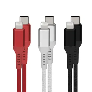 C94 Fast Charger Nylon Braided Usb c to Lightning Mfi Cable for Iphone thumbnail-4