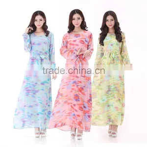 New Fashion Ladies Dress Maxi Dress Long Sleeves Casual Dress thumbnail-1