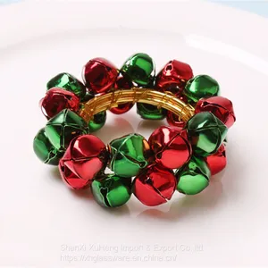 Fancy Gold Silver Beaded Napkin Ring Holder On Wholesale thumbnail-3