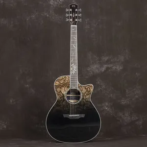 41inch Otis Folk Guitar Musical Instrument Solid Guitar AC-Black Travel Acoustic Guitar Factory Manufacturer thumbnail-5