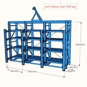 Custom Warehouse Drawer Rack Metal Storage Heavy Duty Mold Rack Manufacture thumbnail-2