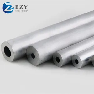 Polished Square Round Aluminum Alloy Tube 60mm 18mm Anodized Aluminum Hollow Pipe thumbnail-1