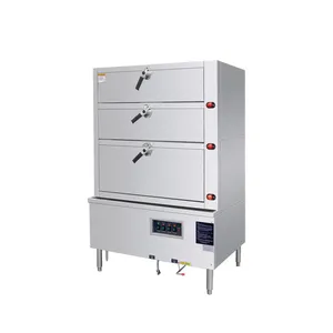 Professional Seafood Steamer 3 Doors 27kW 380V With Free Maintenance Service thumbnail-1