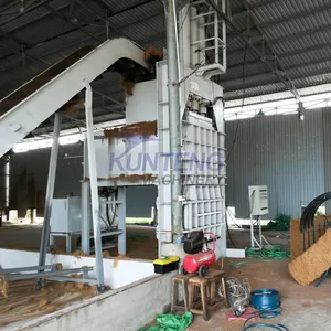 Hydraulic Coconut Fiber Baler Machine Hemp Fiber Pineapple Leaf Fiber Compactor Machine thumbnail-2