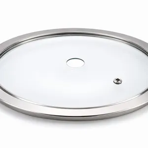 IVY Materials T-Type Wide Rim Tempered Glass Lid | 3.5-5mm Float Glass | For Pots, Pans & Casseroles thumbnail-1