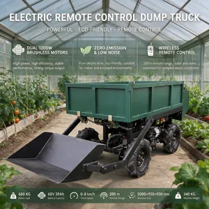 All Terrain Remote Control Mini Dumper Self Loading Transport Vehicle for Farm Orchard and Engineering thumbnail-1