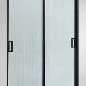Sunfree T22 Home‑use Double Sliding Glass Shower Enclosure Custom Size Aluminium Alloy Shower Screen For Residential Bathroom Remodel thumbnail-1