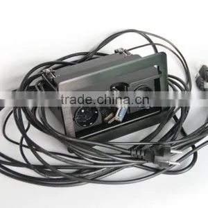 BW Office Table Desktop In Desk USB Hub/Aluminum Tabletop Cable Cubby thumbnail-1