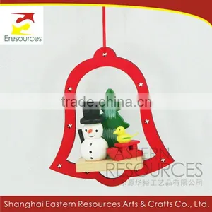 Wood Christmas Bell Shape Hanging Decoration thumbnail-1