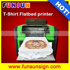 High Quality A3 Size Flatbed Tshirt Printing Machine With Dx5 Head 1440dpi thumbnail-1