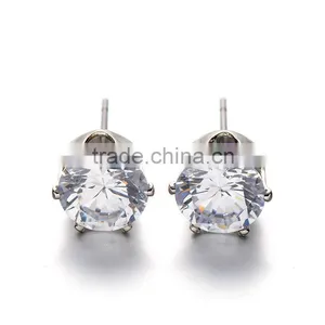 Newest 5 Pairs White and Yellow Zircon Jewellery Earrings Sets For Party Girls thumbnail-3