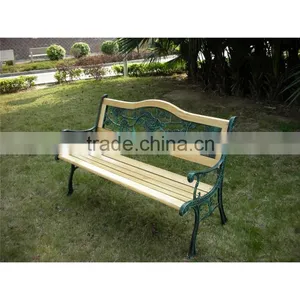 Casual Park Outdoor Wood Slats For Cast Iron Garden Bench thumbnail-5