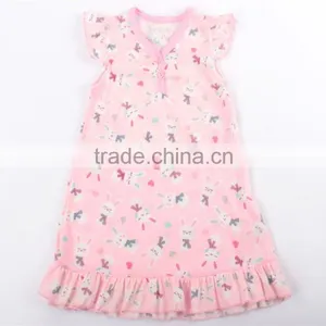 Girls Garment Stock Lot Cut and Beautiful Night Sleep Dress thumbnail-1