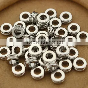 JS1218 Gold Silver Double Disc Rondelle Spacer Beads,hot Bracelet Jewelry Finding Supplies Quality Choice thumbnail-2