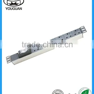 19 Inch 6 Ways Type PDU for Cabinet With 1P Circuit Breaker thumbnail-1