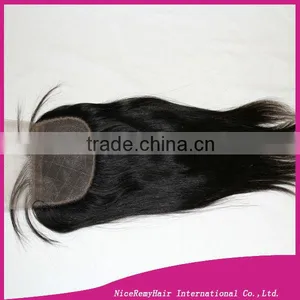100% Virgin Brazilian Human Hair Silk Top Lace Closure 5*5 thumbnail-1