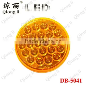 12V 24V Waterproof 4"round LED Truck Trailer Turn Brake Tail Light Truck Tail thumbnail-1