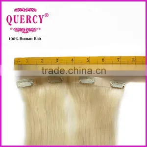 100% Human Hair no Chemical Process pu Skin Weft Clip Hair Extension thumbnail-5