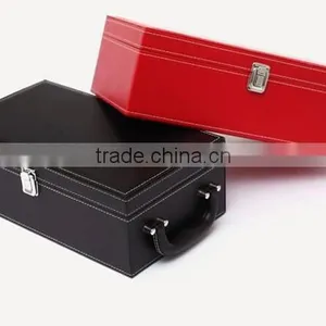 Factory Hot Sell Handmade Two Bottles Wine Leather Box thumbnail-5