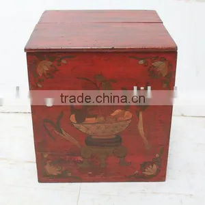 Antique Chinese Painted Chest thumbnail-1