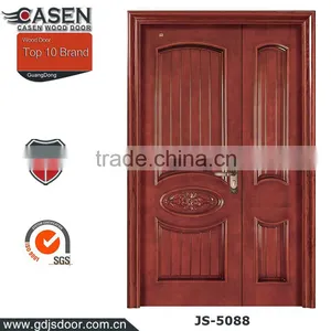 Finished Mother Son Double Swing Exterior Door for Sale Cheap thumbnail-1
