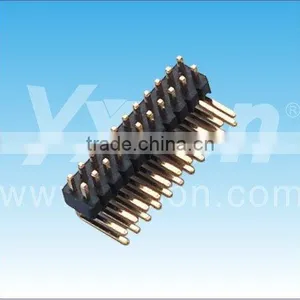 China 1.27mm Pitch Single Layer Dual Row Male Pin Header Connector thumbnail-1