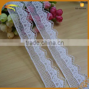 Custom Wholesale Garment Accessories White Guipure Dress Polyester Lace Trim thumbnail-2