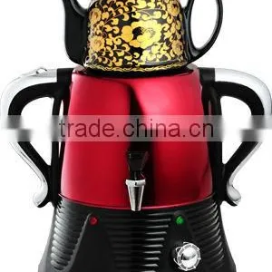 4.0L Electric Russian S/s Samovar CA-800G Red With Ceramic Teapot thumbnail-1