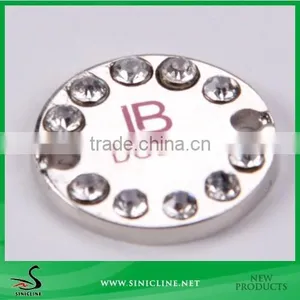 Sinicline Customized Metal Label for Garment With Rhinestone thumbnail-1