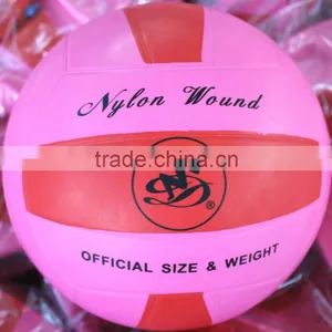 Pink Red Colorful Standard Size Rubber Volleyball thumbnail-1