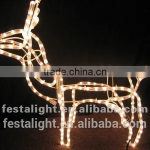 LED Rope Light Motif 3D -Deer Moving Motif Lights,reindeer Christmas Lights thumbnail-2