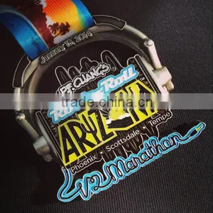 Custom Cheap Sport Marathon Memorial Metal Medal / Ribbon Medal thumbnail-1