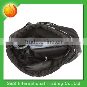 2015 New Arrival Quality 420D Small Drawstring Bag With Front Pocket thumbnail-2
