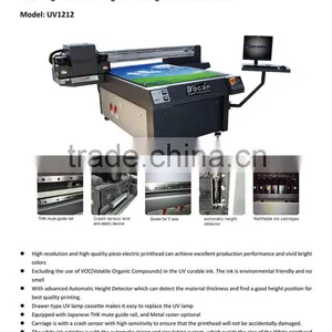 Docan Small Format Digital Inkjet Ricoh Gen5-7pl uv Printer F1212 Used for Outdoor and Indoor thumbnail-2