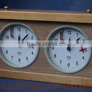 HIGH-QUALITY ANALOG WOOD MECHANICAL CHESS CLOCK thumbnail-1