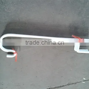 White Small Metal Shepherd Hook thumbnail-1