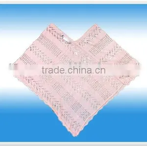 Knitted Alpaca Wool Pashmina Shawl Poncho thumbnail-1