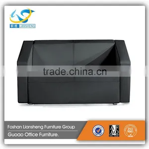 Latest Modern 1+2+3 Office Sofa With Stainless Steel Base and Wood Frame in Black Color GAS725 thumbnail-4