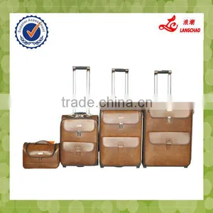 2015 New Model Light Brown Business Trade Trolley Suitcase Bagage thumbnail-1