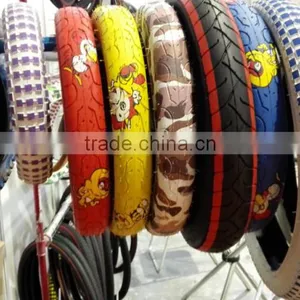 Colored Bicycle Tires Road 12 14 16 18 20 22 24 26 x 2.125 2.75 1.95 Tyre for Bike thumbnail-2
