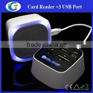 Led Light up Logo Usb Card Readers Combo Gift Items thumbnail-2