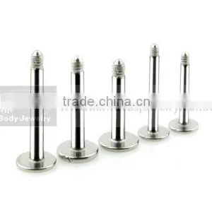 316L Surgical Steel Labret Bar Lip Ring Stick thumbnail-1
