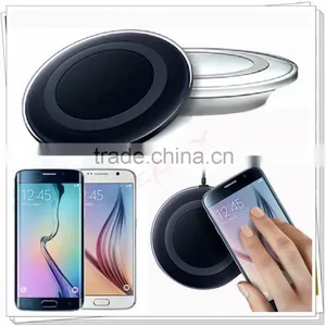 New Round Style QI Wireless Charger Charging Pad for Samsung Galaxy S6 Edge thumbnail-1