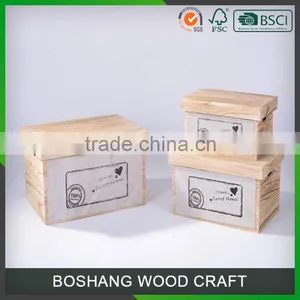 Custom Different Sizes Wooden Sorage Box thumbnail-1