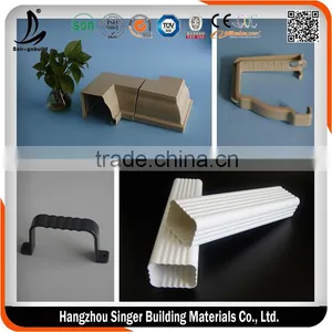 White Plastic Building Material Manufacture PVC Rain Gutter For Sale thumbnail-3
