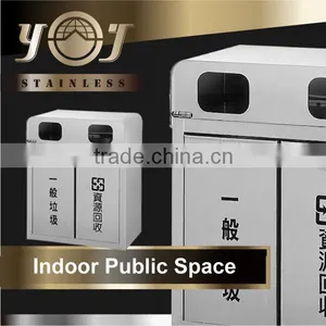 Stainless Steel Advertising Trash Bin Luxury Barrel Trash Can thumbnail-5