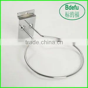 Chrome Football Holder Ring Hook Slatwall Slat|Slot|Wall Retail Shop Display thumbnail-1