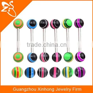 2016 Fashion Acrylic Ball Barbell Tongue Fake Magnetic Piercings Body Jewelry thumbnail-1